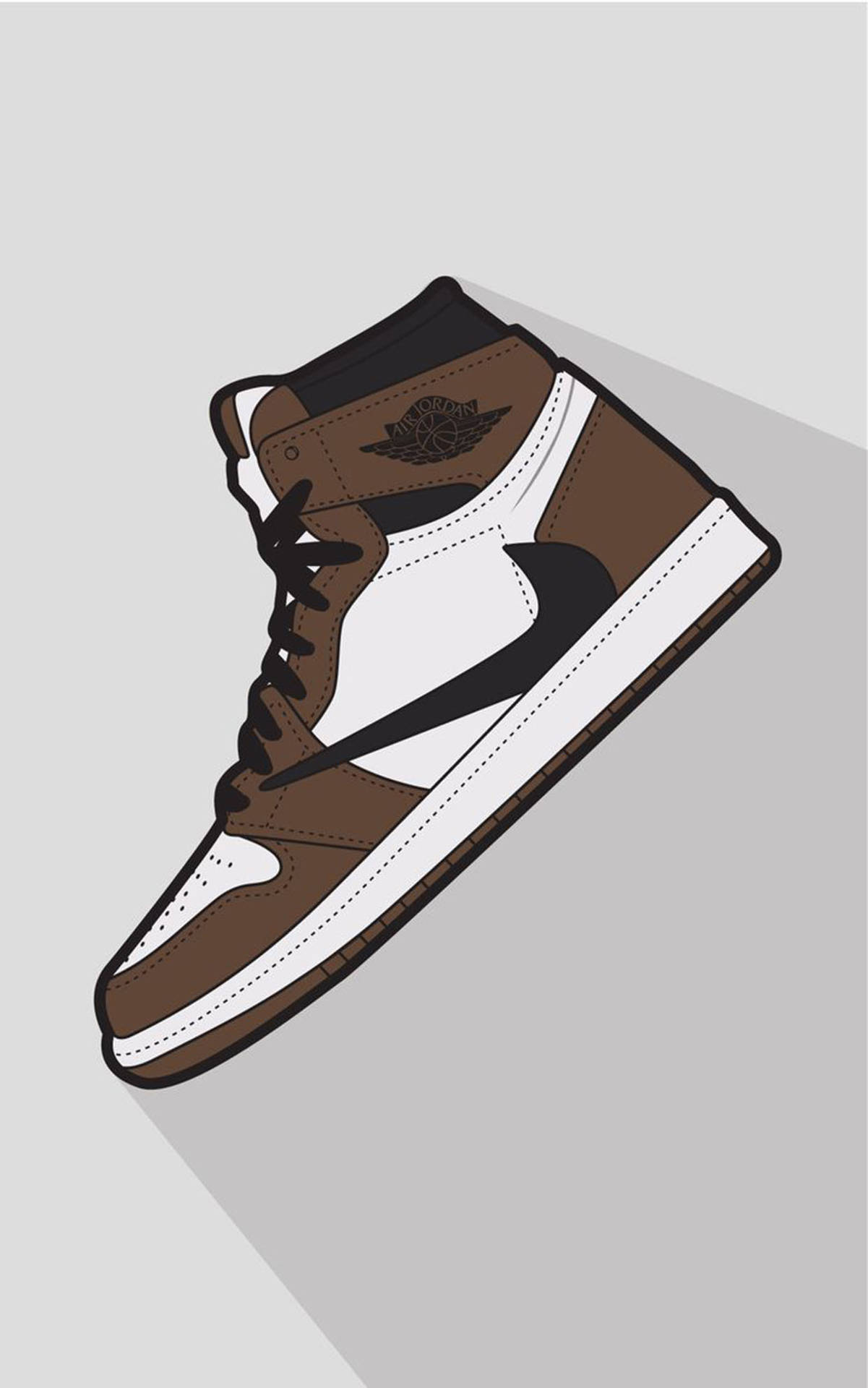 Nike Air Jordan Cartoon Shoe Background