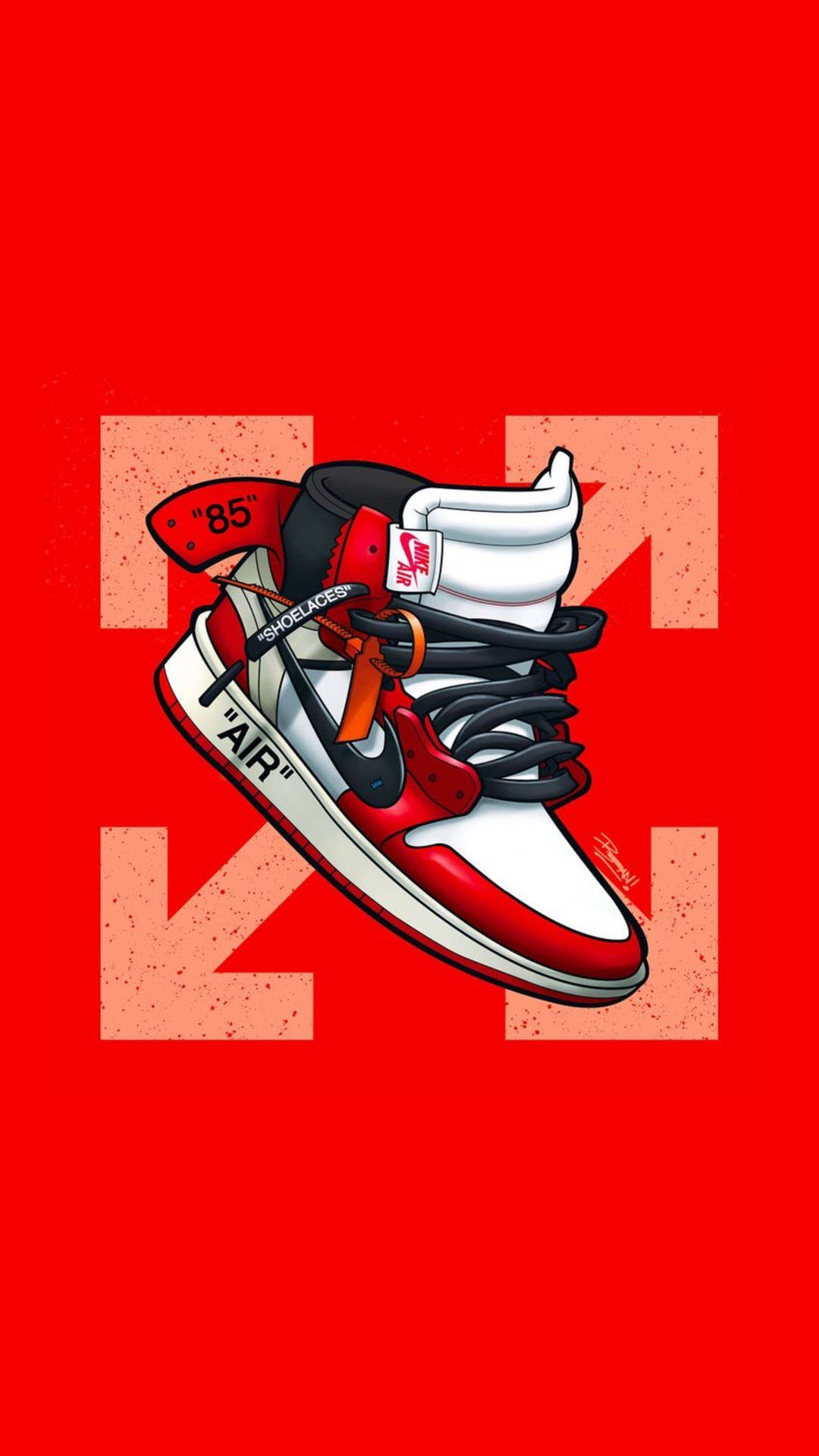 Nike Air Jordan Cartoon Sneaker Digital Painting