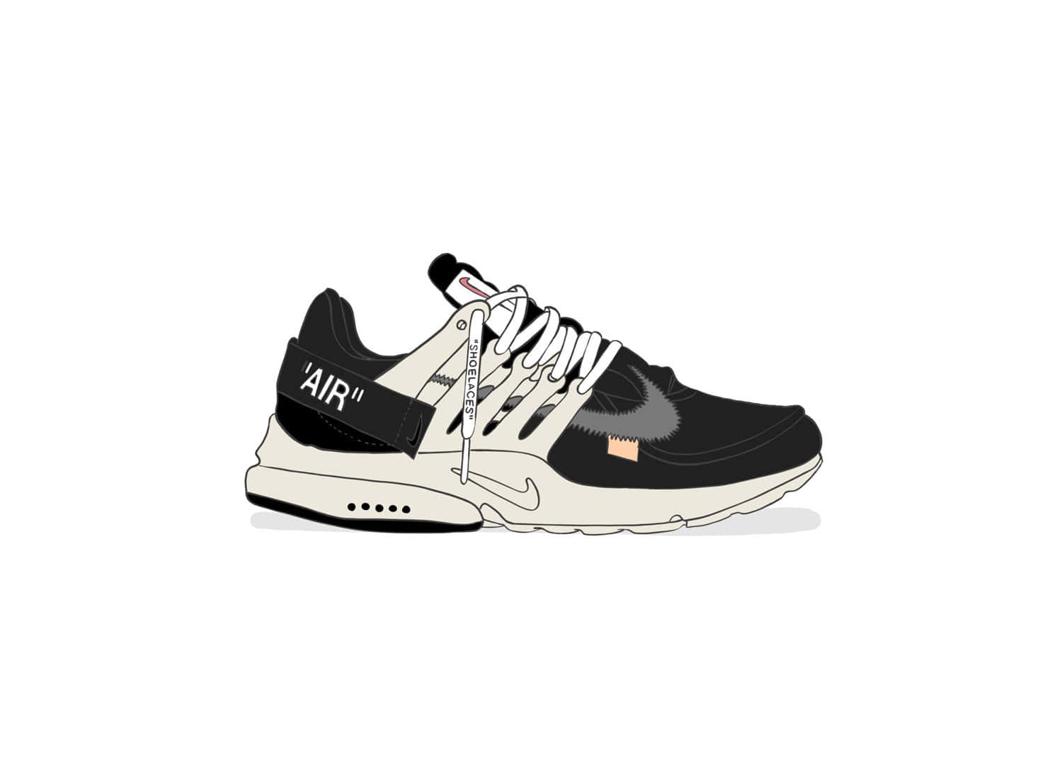 Nike Air Presto - Black And White Background
