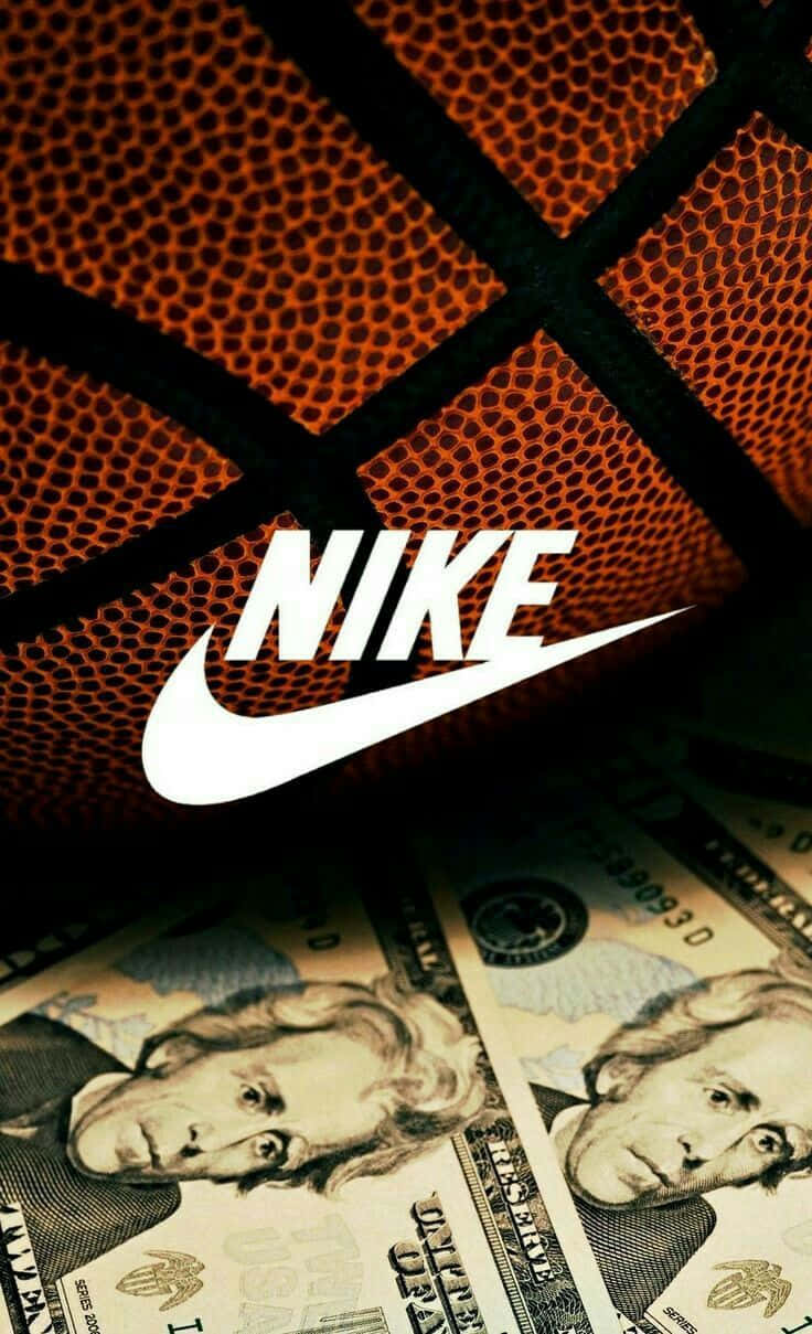 Nike Basketball Ball On A Pile Of Money