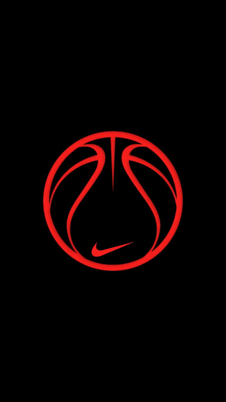 Nike Basketball Logo On A Black Background Background