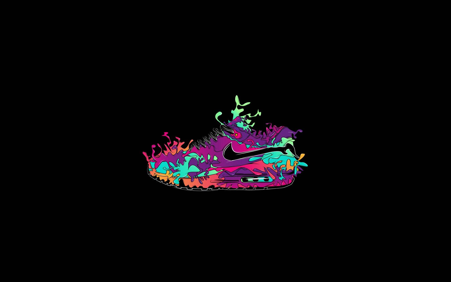 Nike Brand Shoe Art Background
