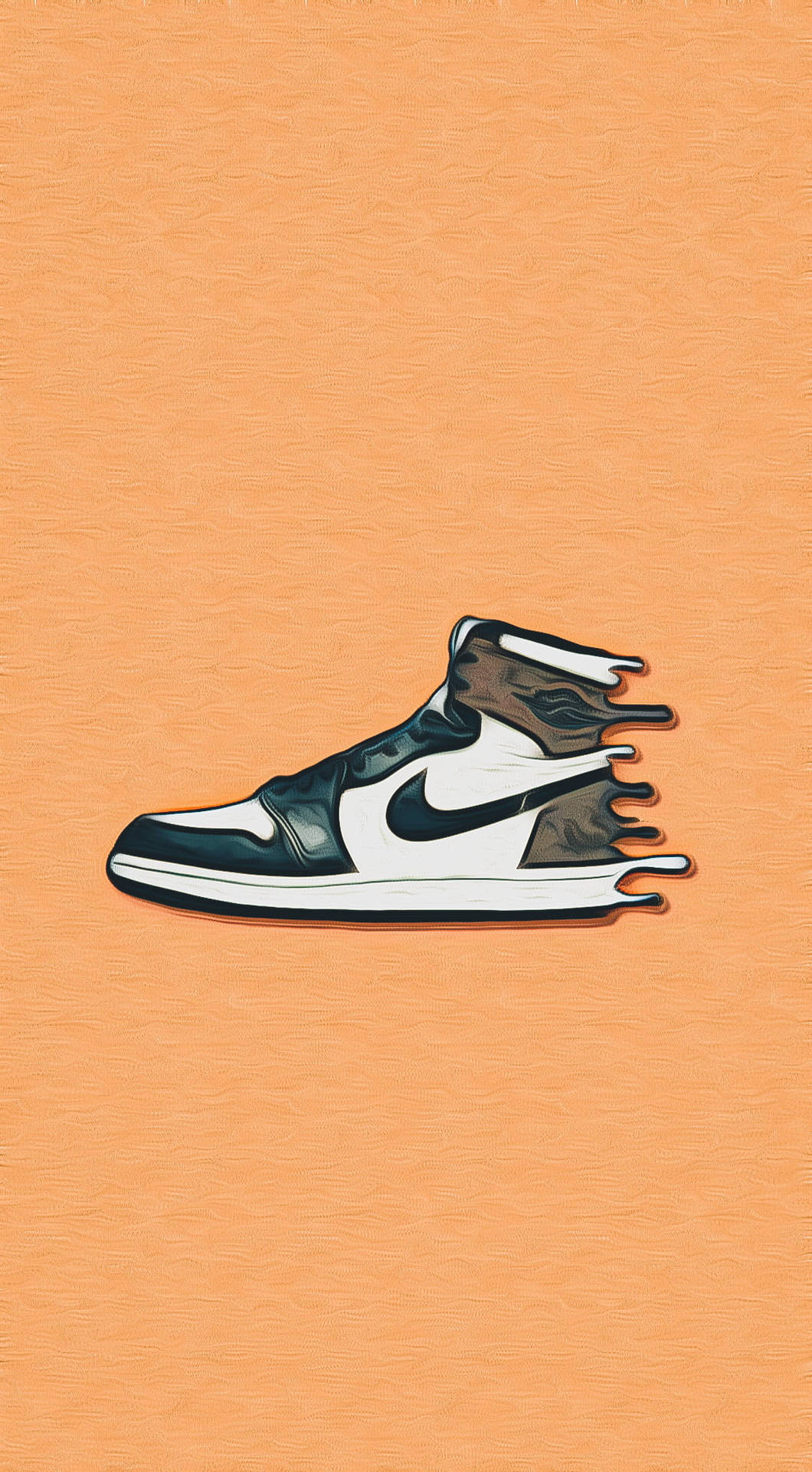 Nike Cartoon Shoe Mocha Background Background