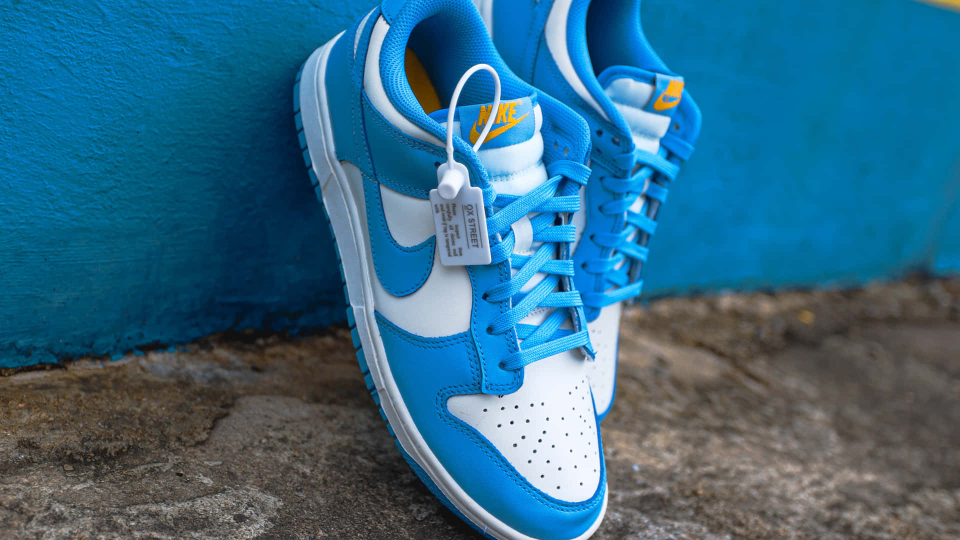 Nike Dunk Low 'blue White' Background