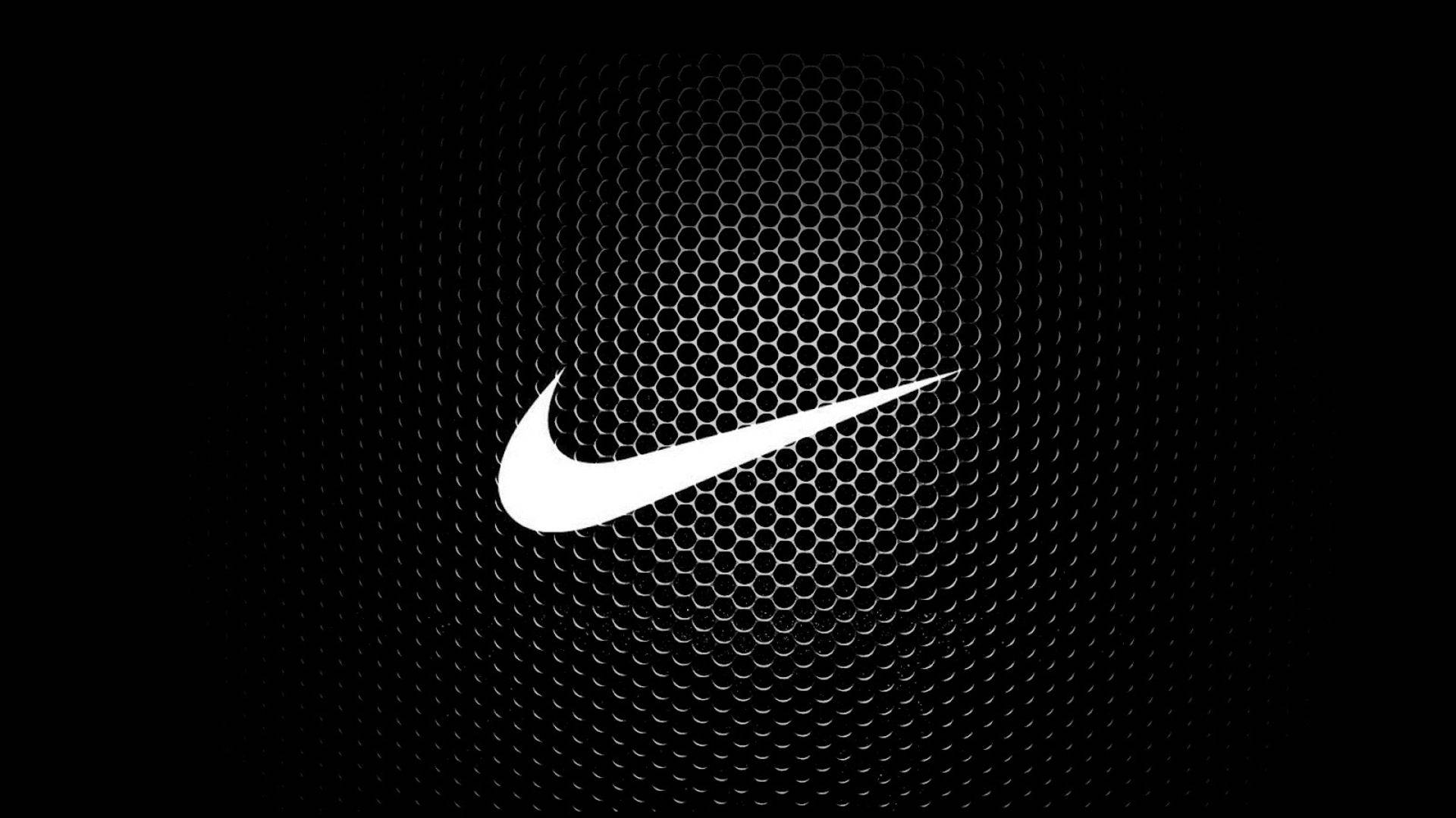 Nike Emblem With Cool Hexagon Pattern Background