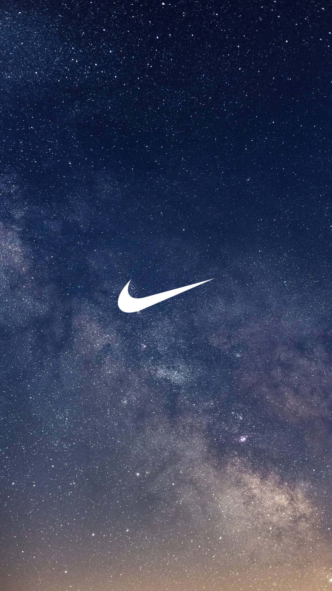 Nike Galaxy Twilight Sky Swoosh Logo Background