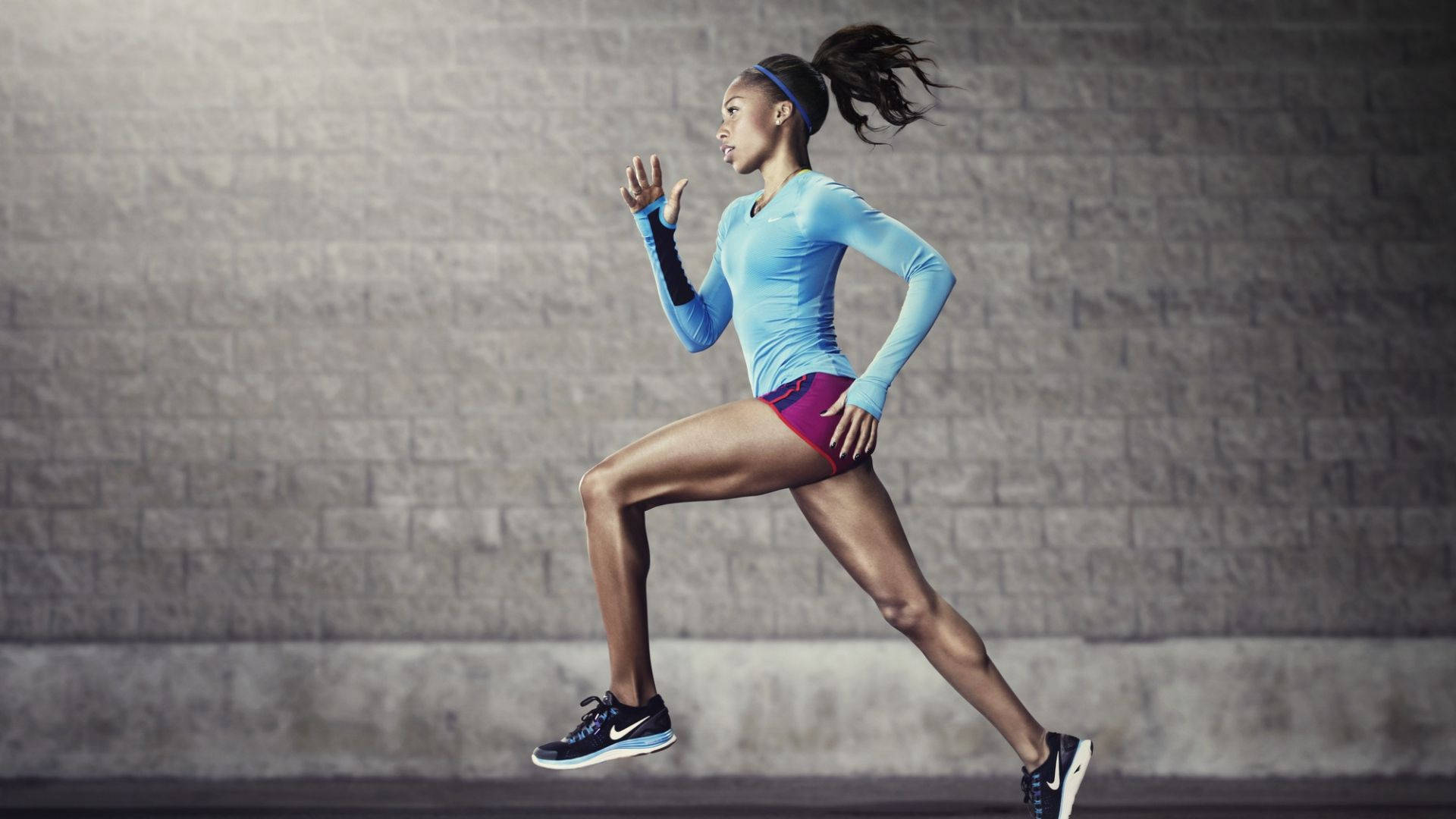 Nike Girl Athlete Running Background