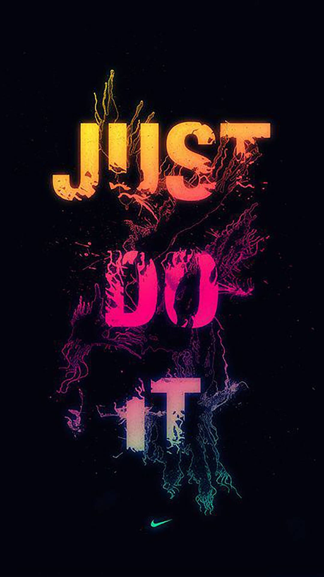 Nike Girl Just Do It Line Background