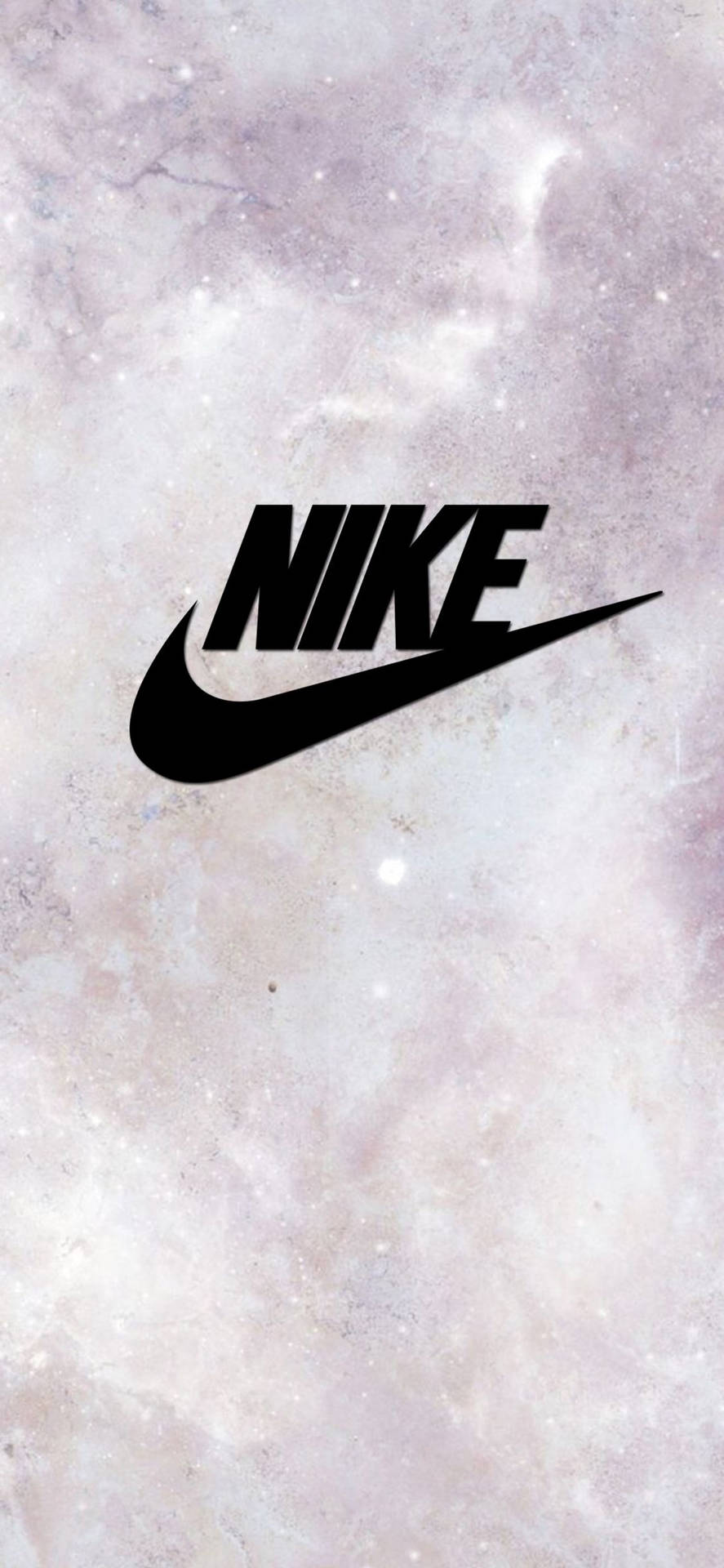 Nike Girl Logo On Moon Surface Background