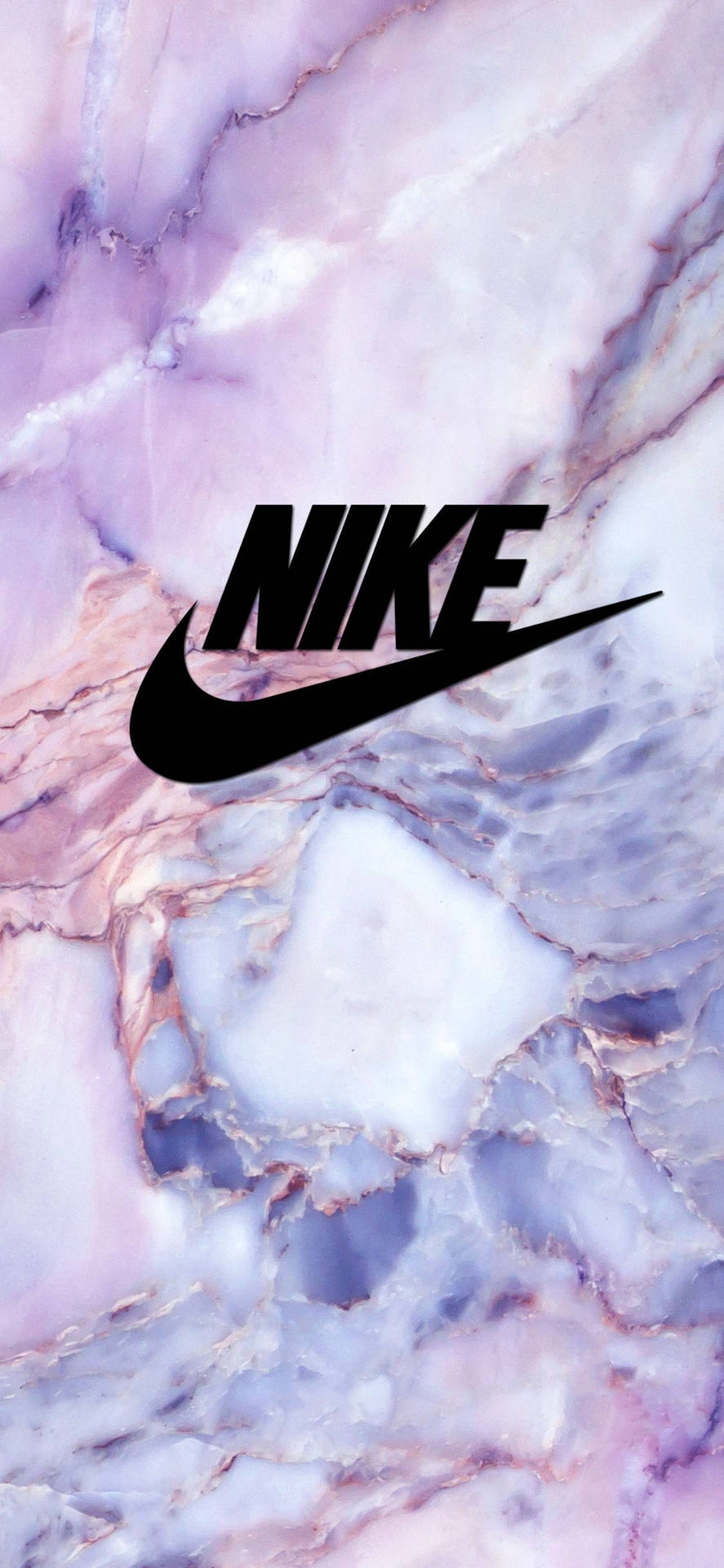 Nike Girl Logo Pink Purple Marble Background