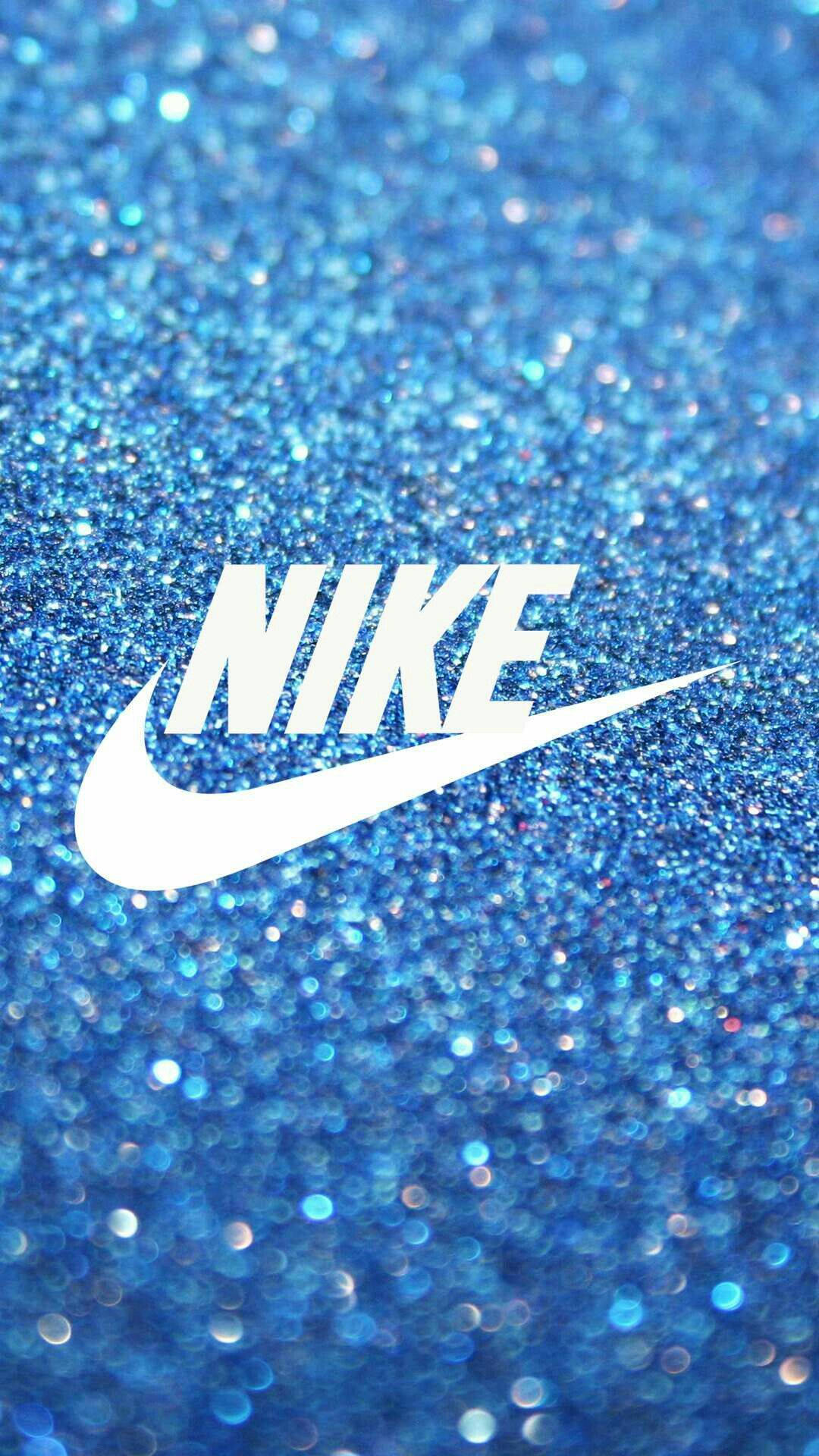 Nike Girl Logo With Glitters Background