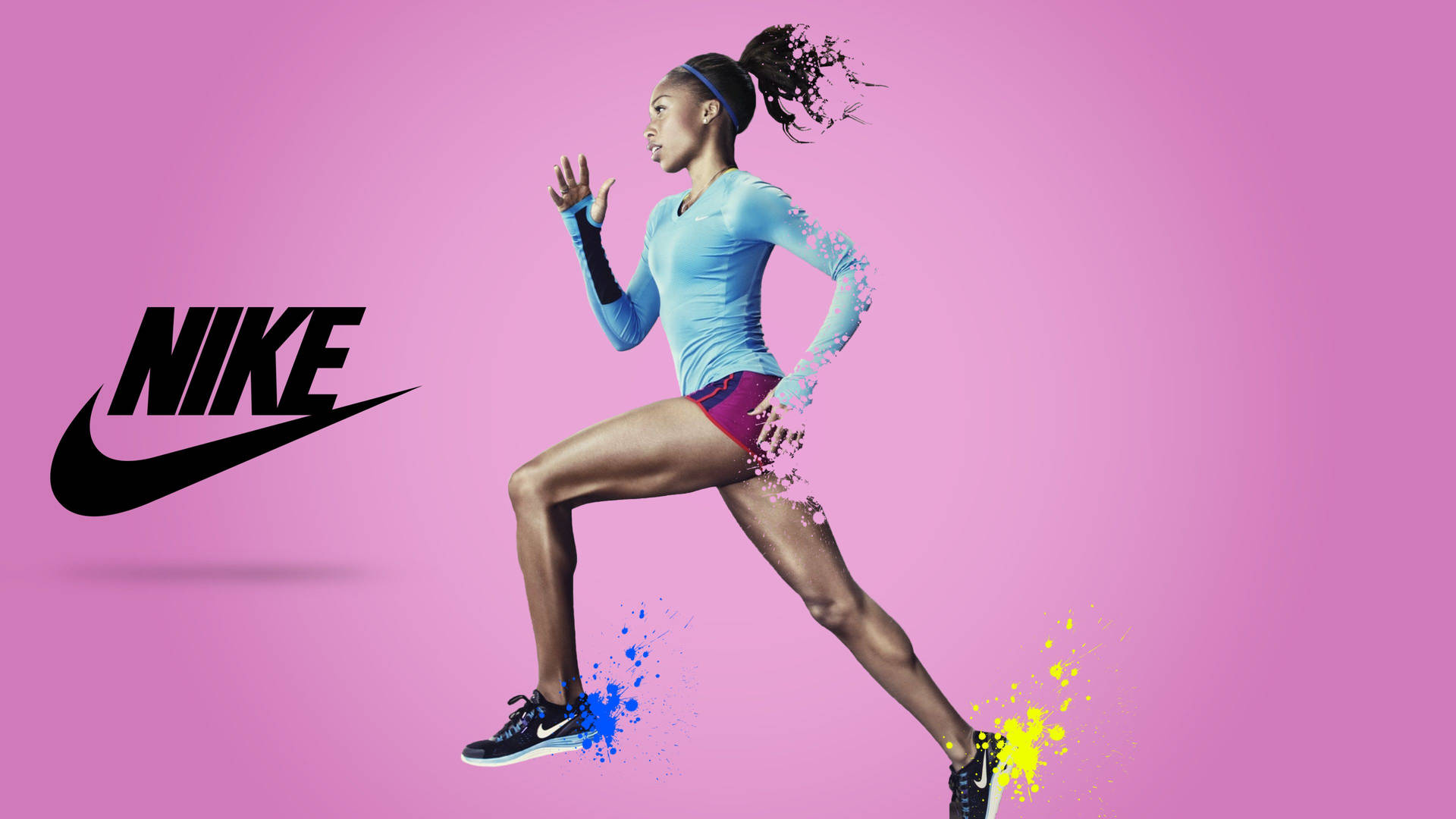 Nike Girl Model Athlete Photograph Background