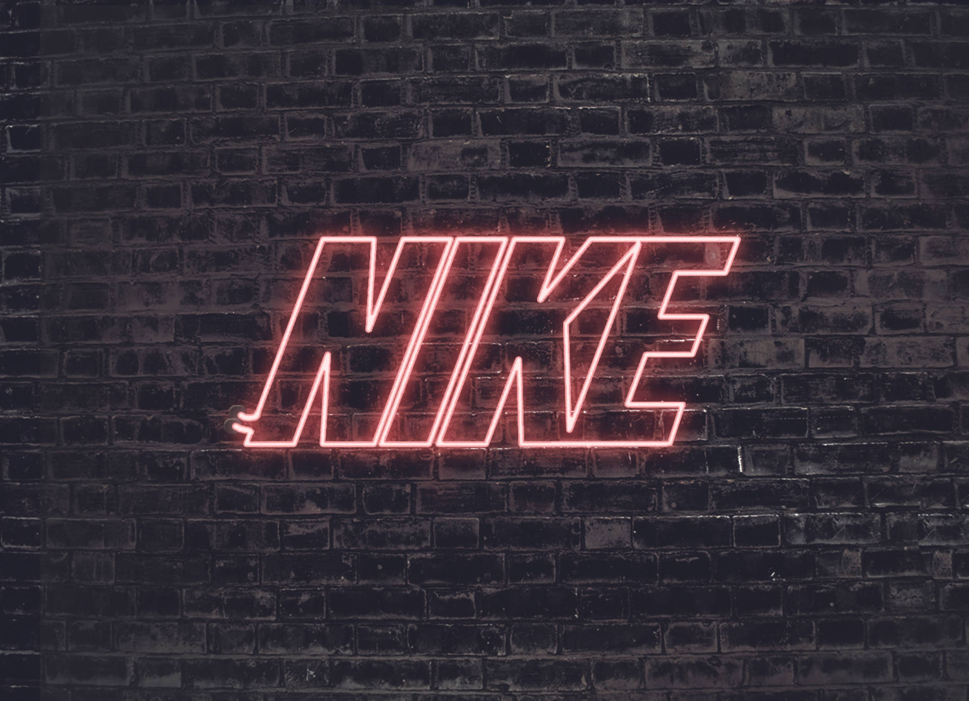 Nike Girl Neon Pink Light Signage Background