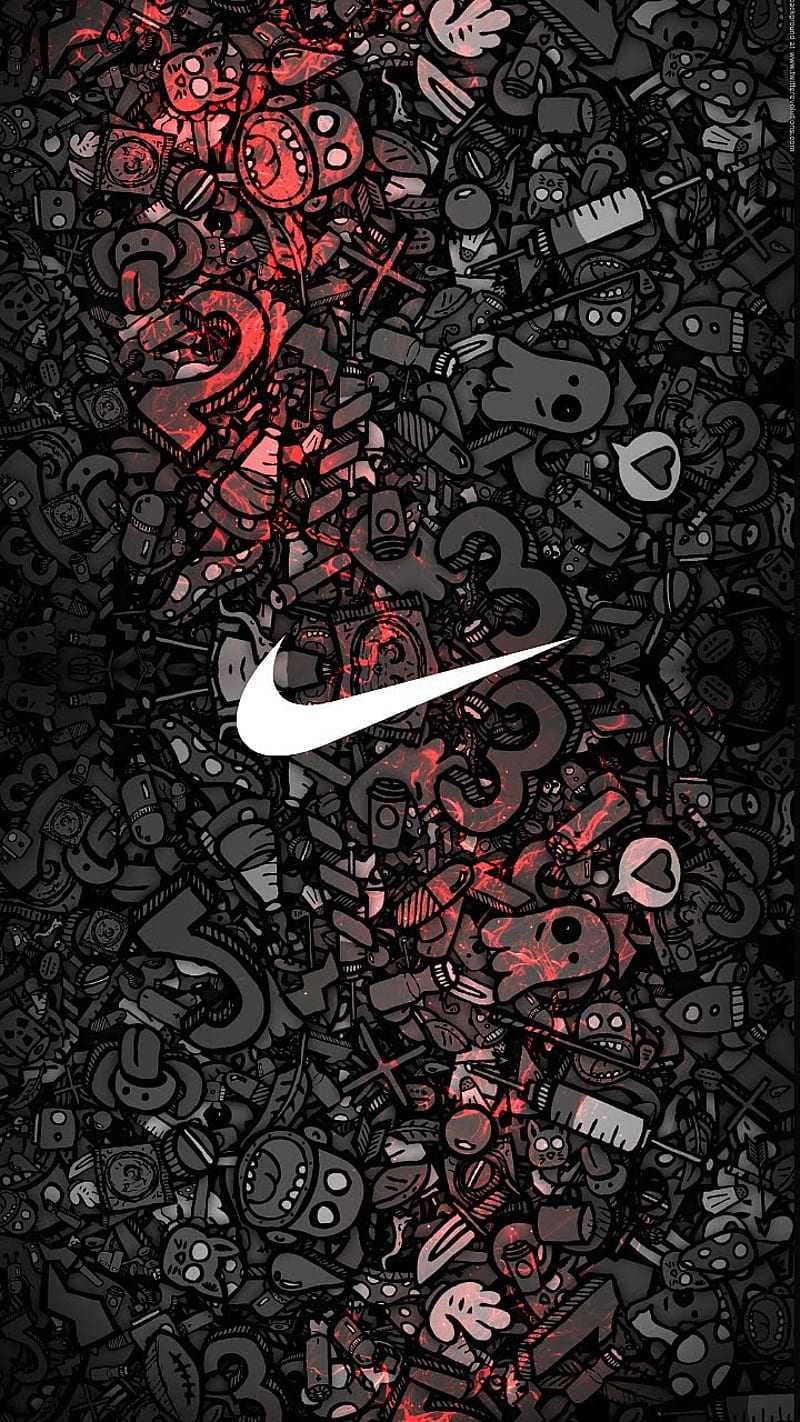 Nike Graffiti Black Doodles Background