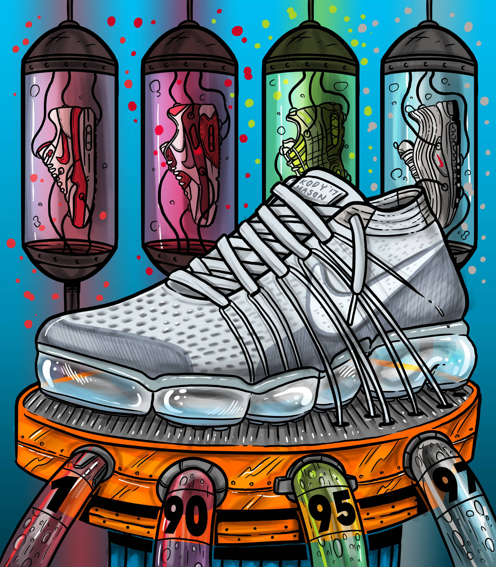 Nike Graffiti Custom Shoes Background