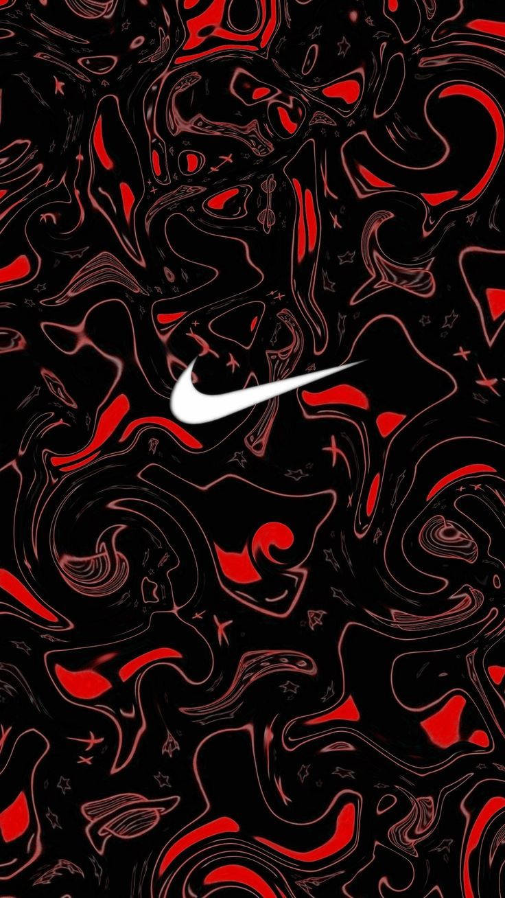 Nike Graffiti Red Black Doodles Background