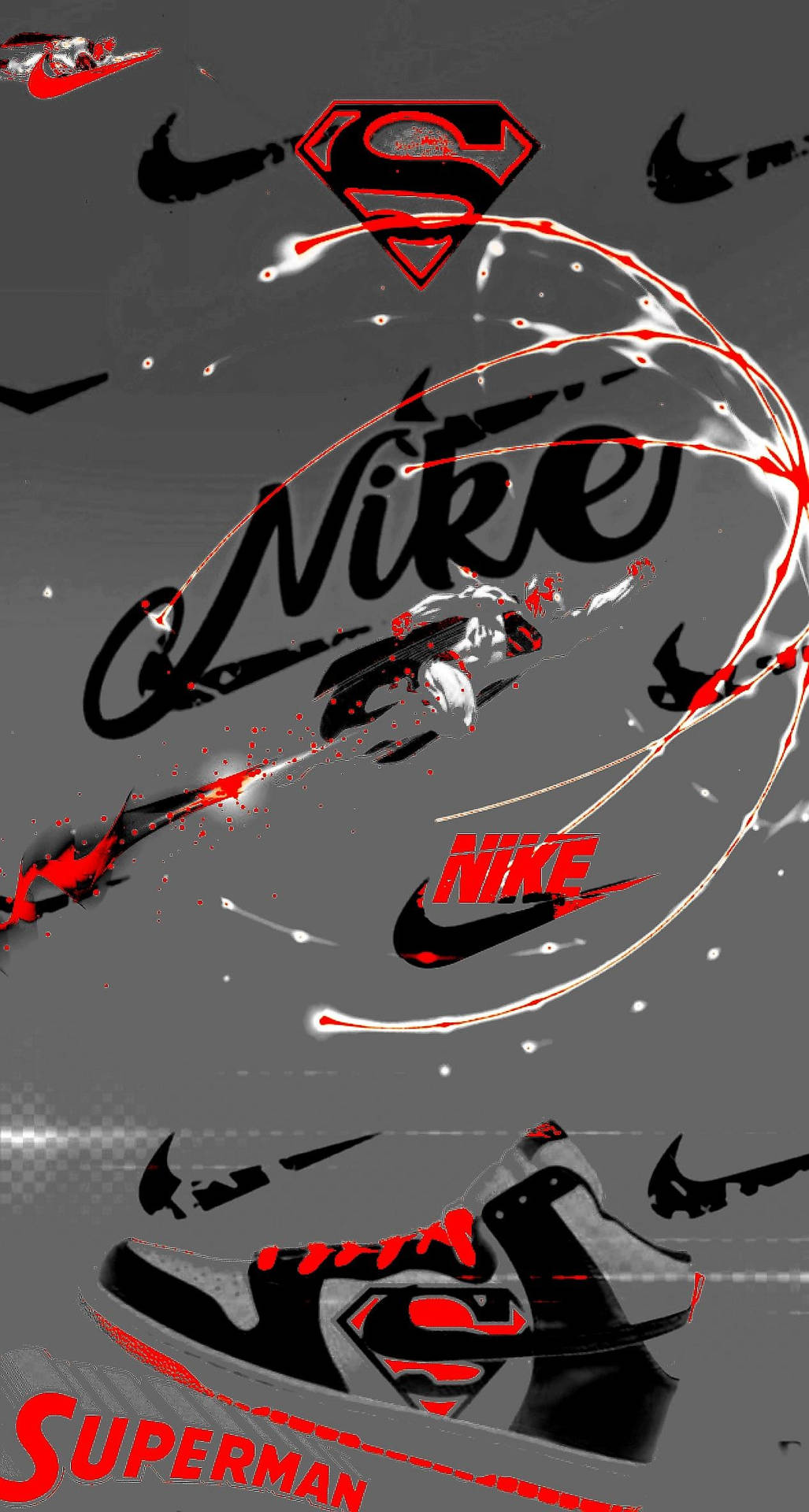 Nike Graffiti Superman Shoes Background