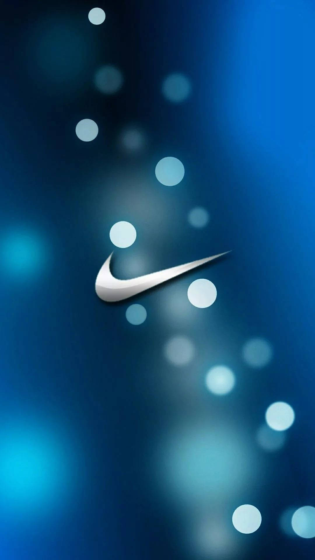 Nike Iphone Blue Bokeh Background Background