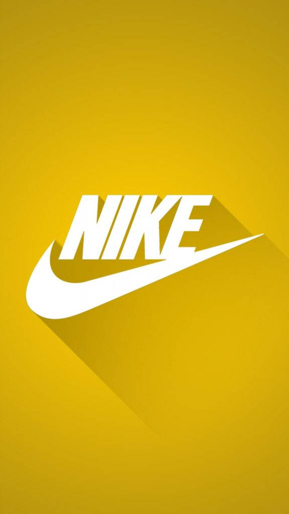 Nike Iphone Yellow Plain Background