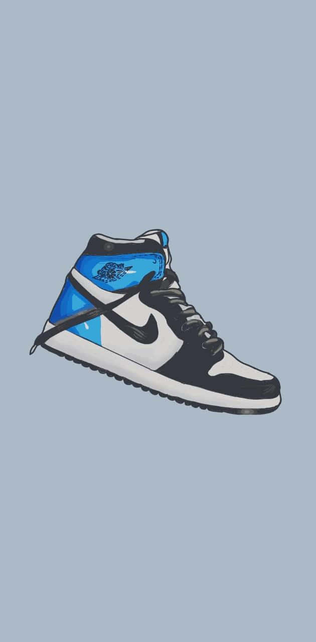 Nike Jordan Air Blue Background