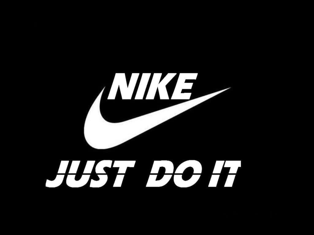 Nike Just Do It Logo On A Black Background