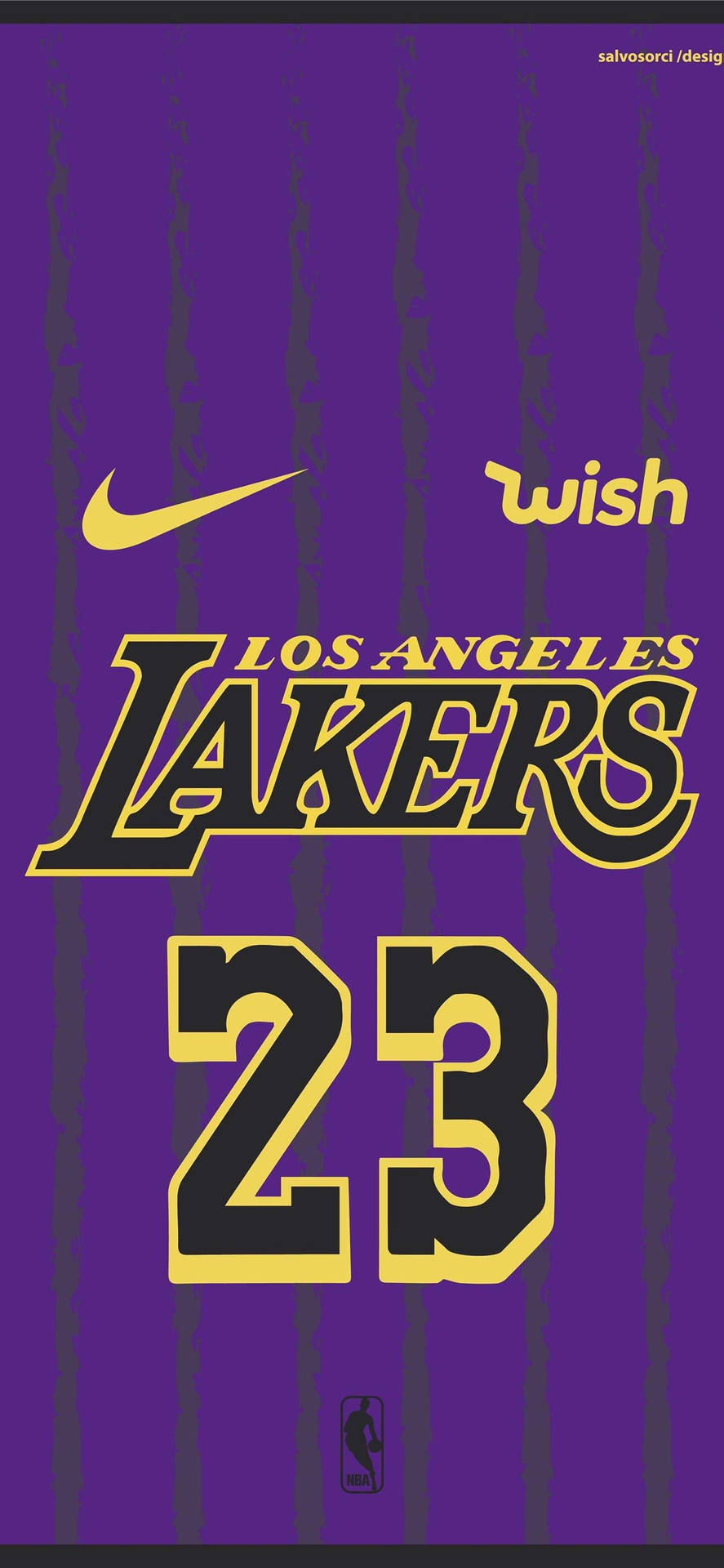 Nike Lakers Jersey With The Number 23 On It Background