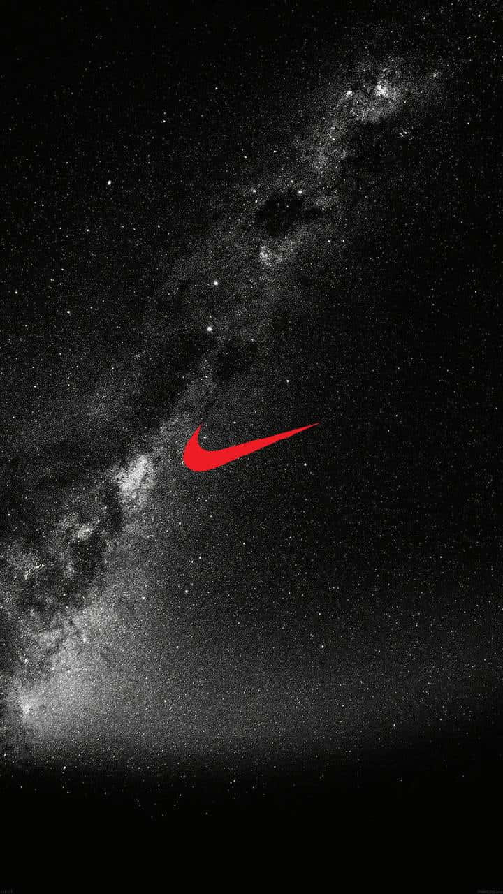 Nike Logo In The Sky With A Red Background Background