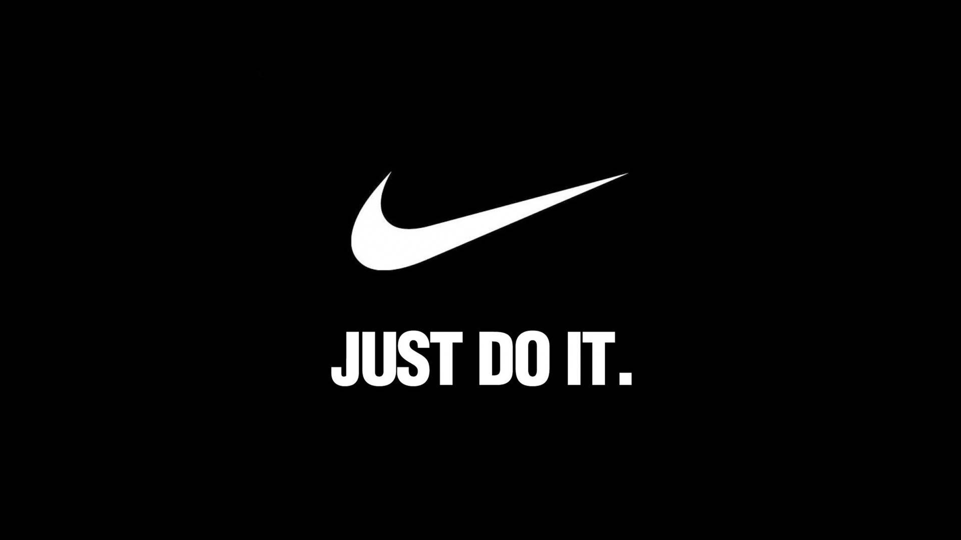 Nike Logo Just Do It Black Background