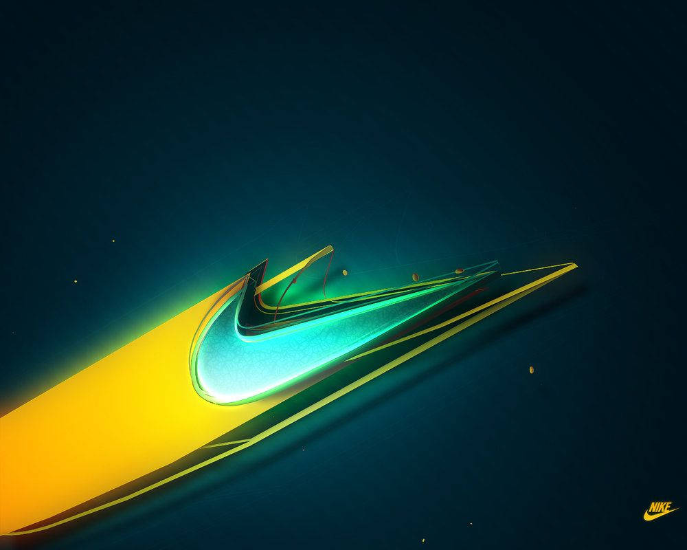 Nike Logo On A Dark Background