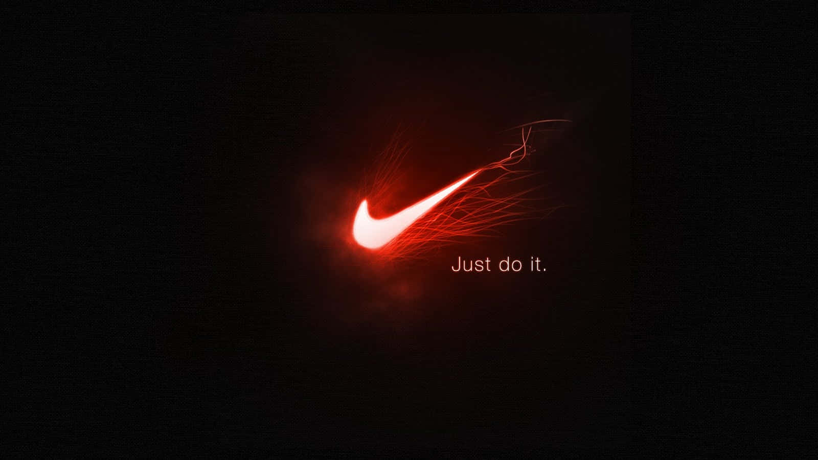 Nike Neon Red Logo Background