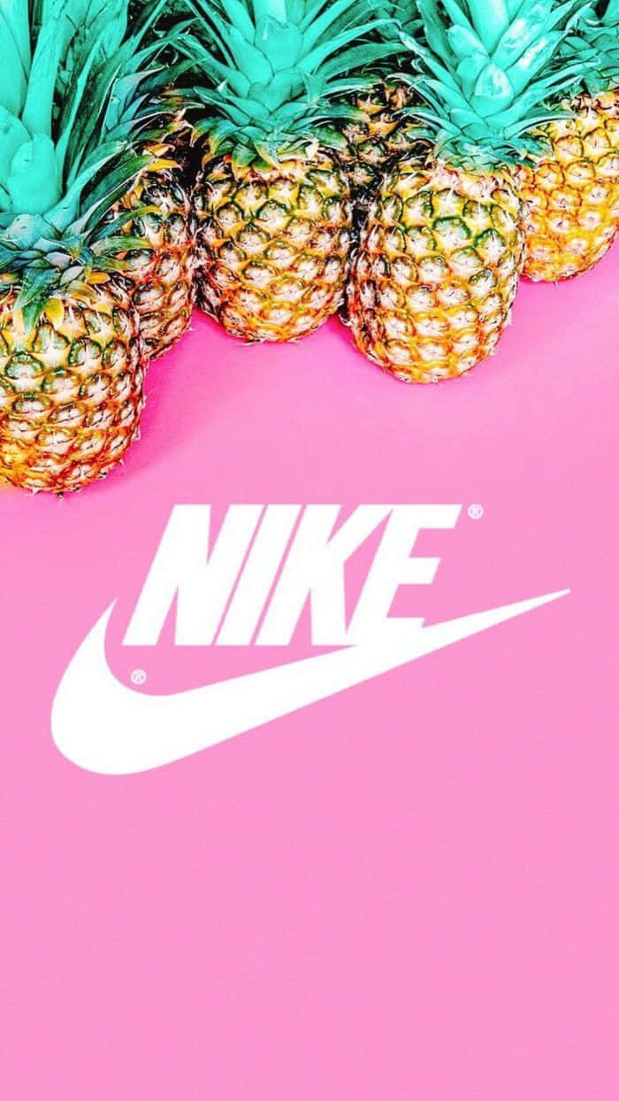 Nike Pineapples On A Pink Background Background