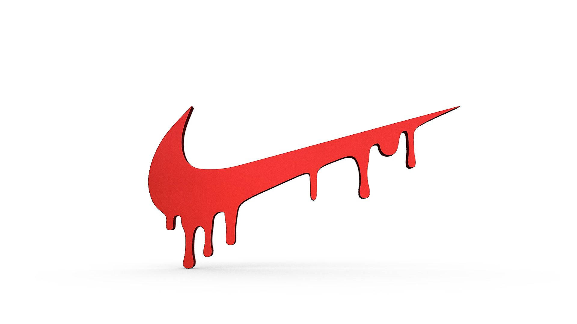 Nike Red Swoosh Logo Background