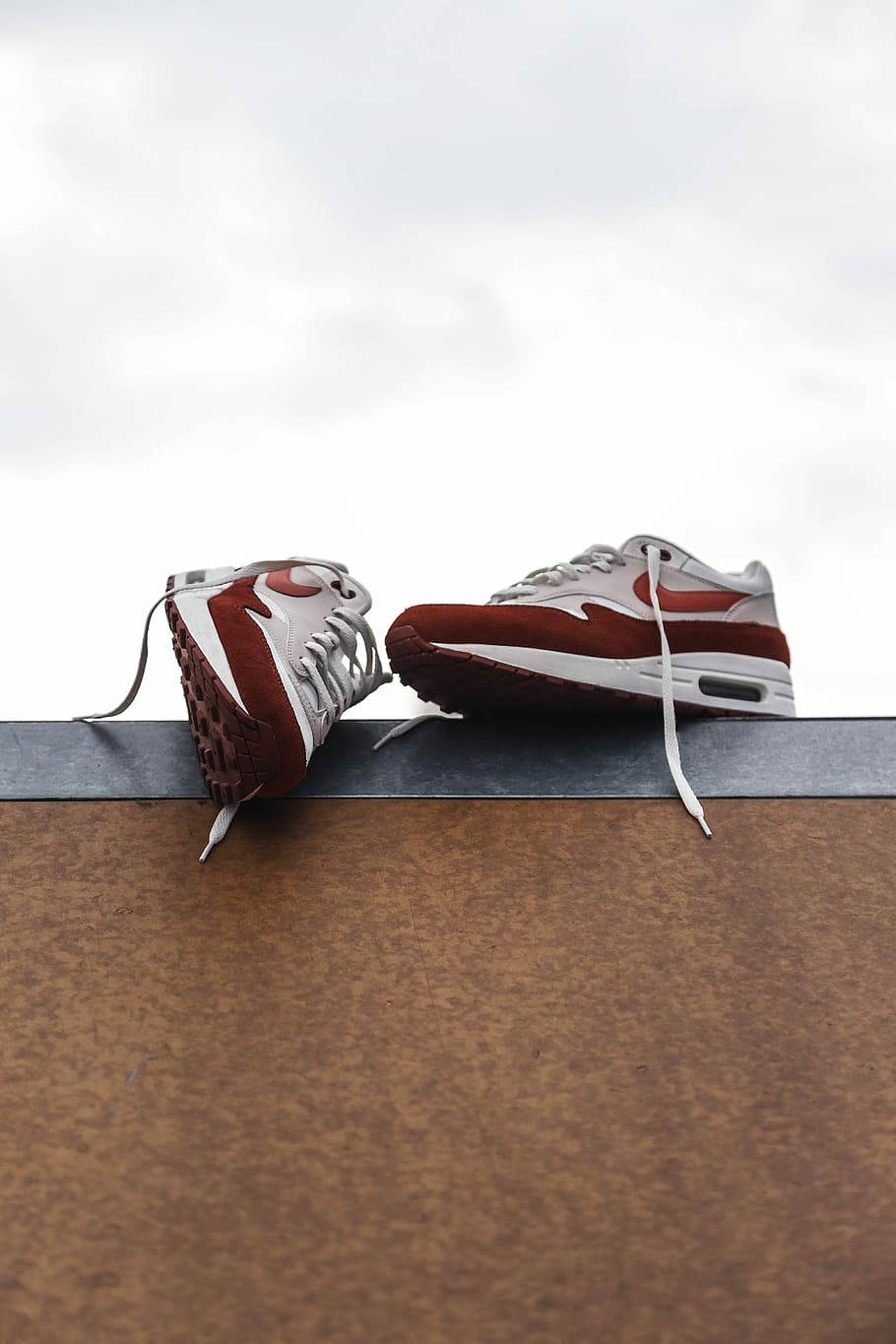 Nike Shoes Air Max 1 Red Background