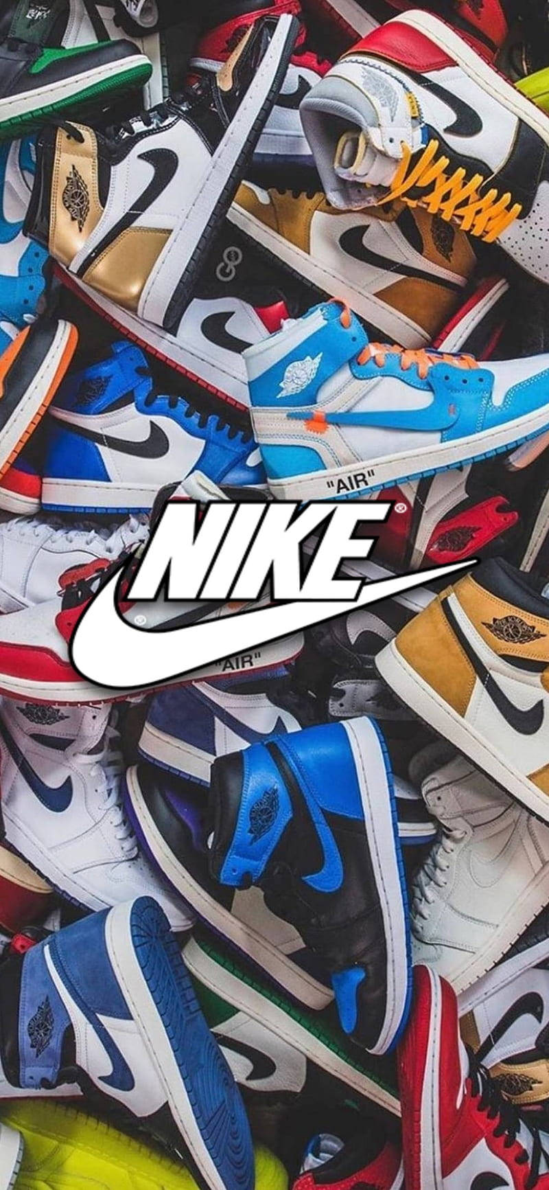 Nike Shoes Jordan Pile Background