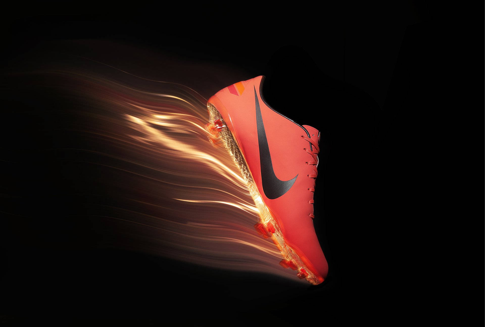 Nike Shoes With Swoosh Logo Background