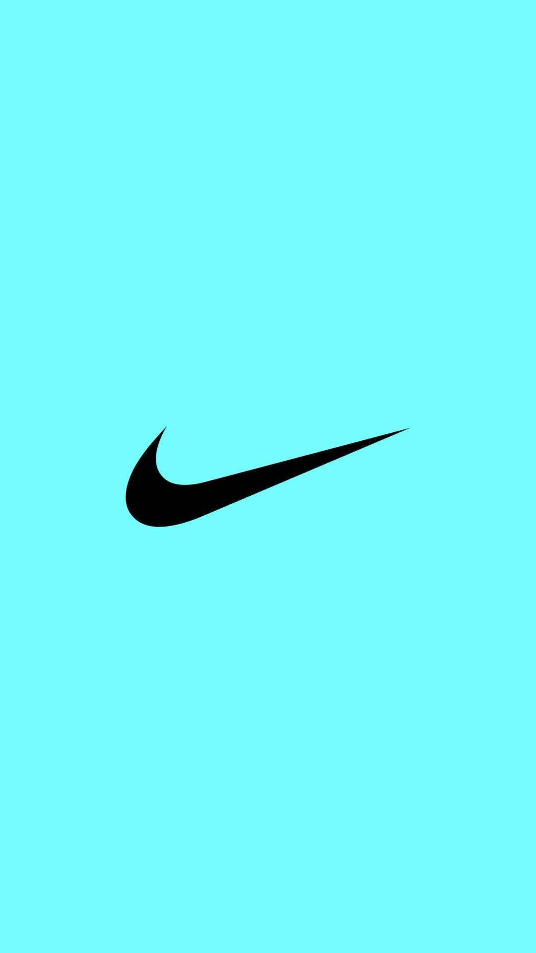Nike Swoosh In Teal Background