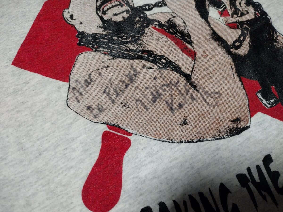 Nikita Koloff Autographed Shirt Background