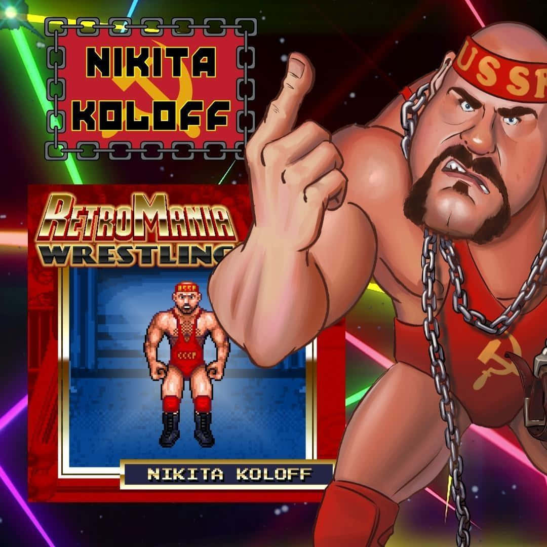 Nikita Koloff Retro Mania Wrestling Artwork Background