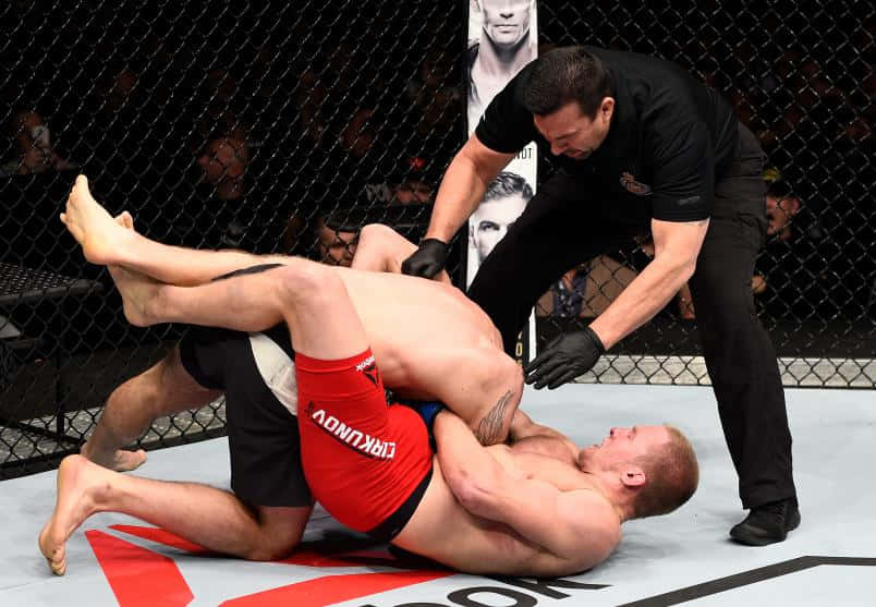 Nikita Krylov In A Headlock Background