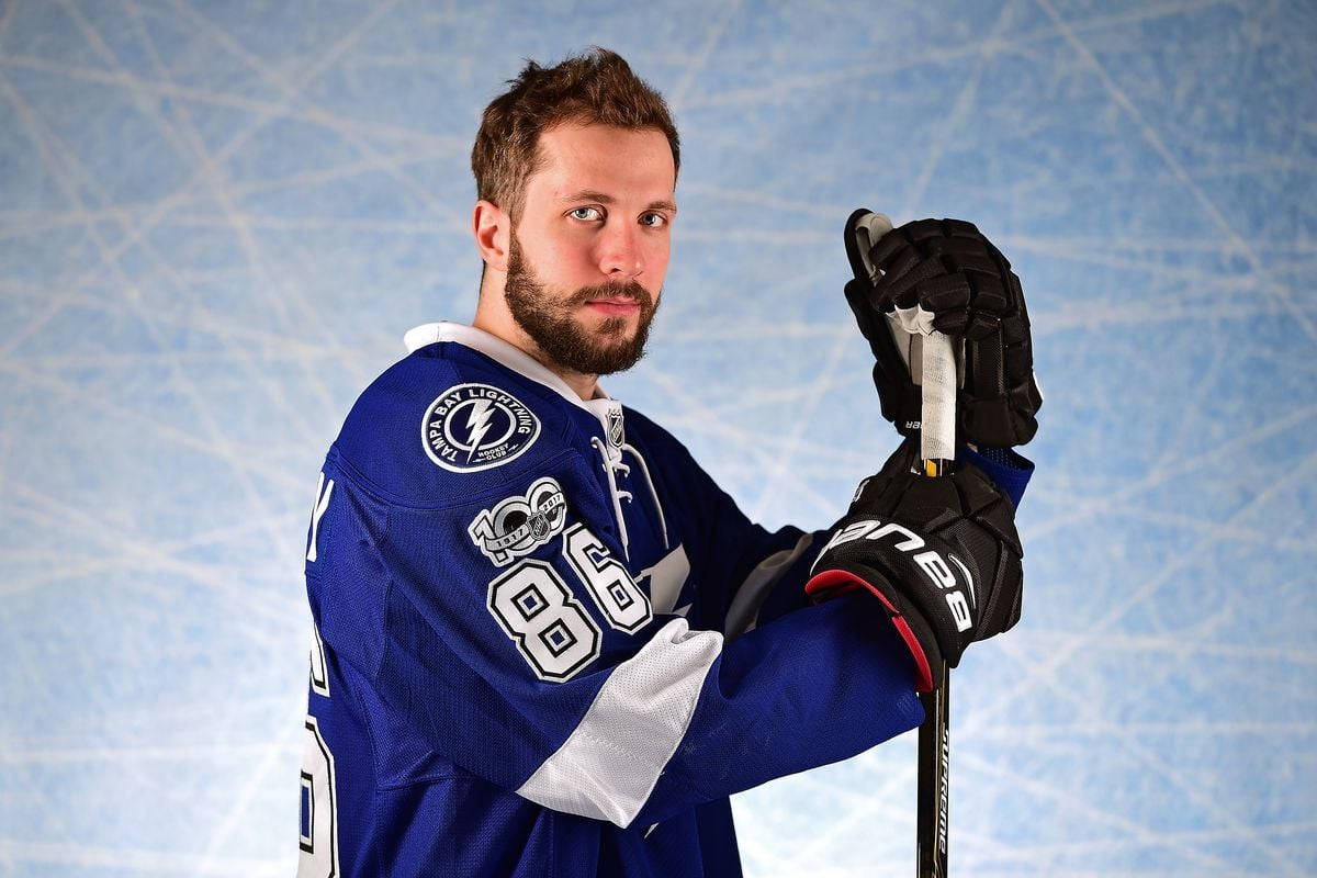 Nikita Kucherov - The Prolific Russian Ice Hockey Star Background