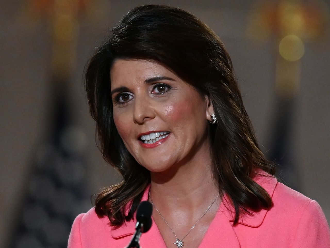 Nikki Haley Close-up Portrait Background