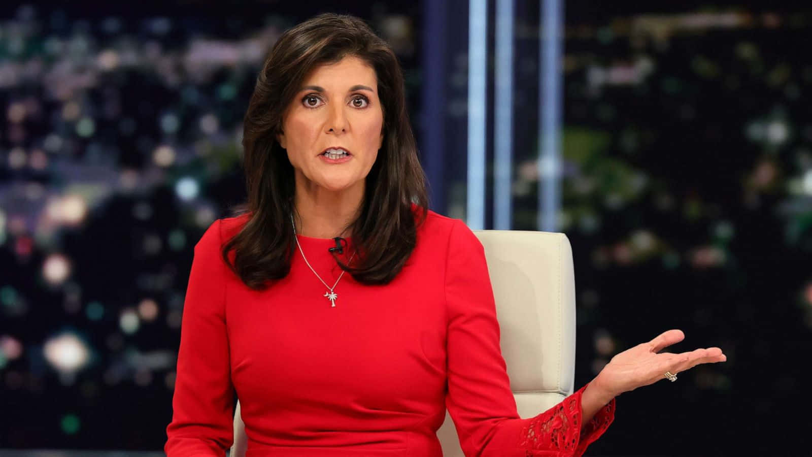 Nikki Haley Hand Gesture Background