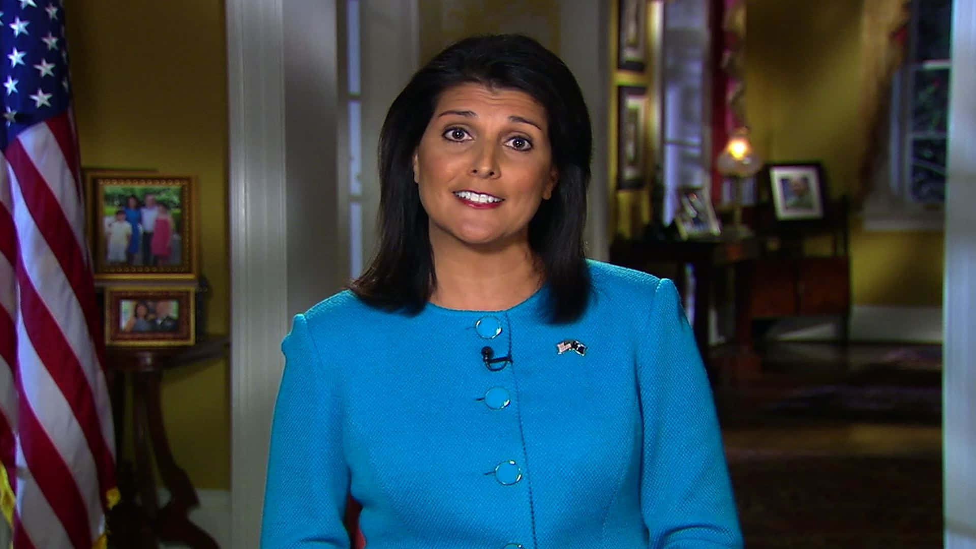 Nikki Haley In An Office Background