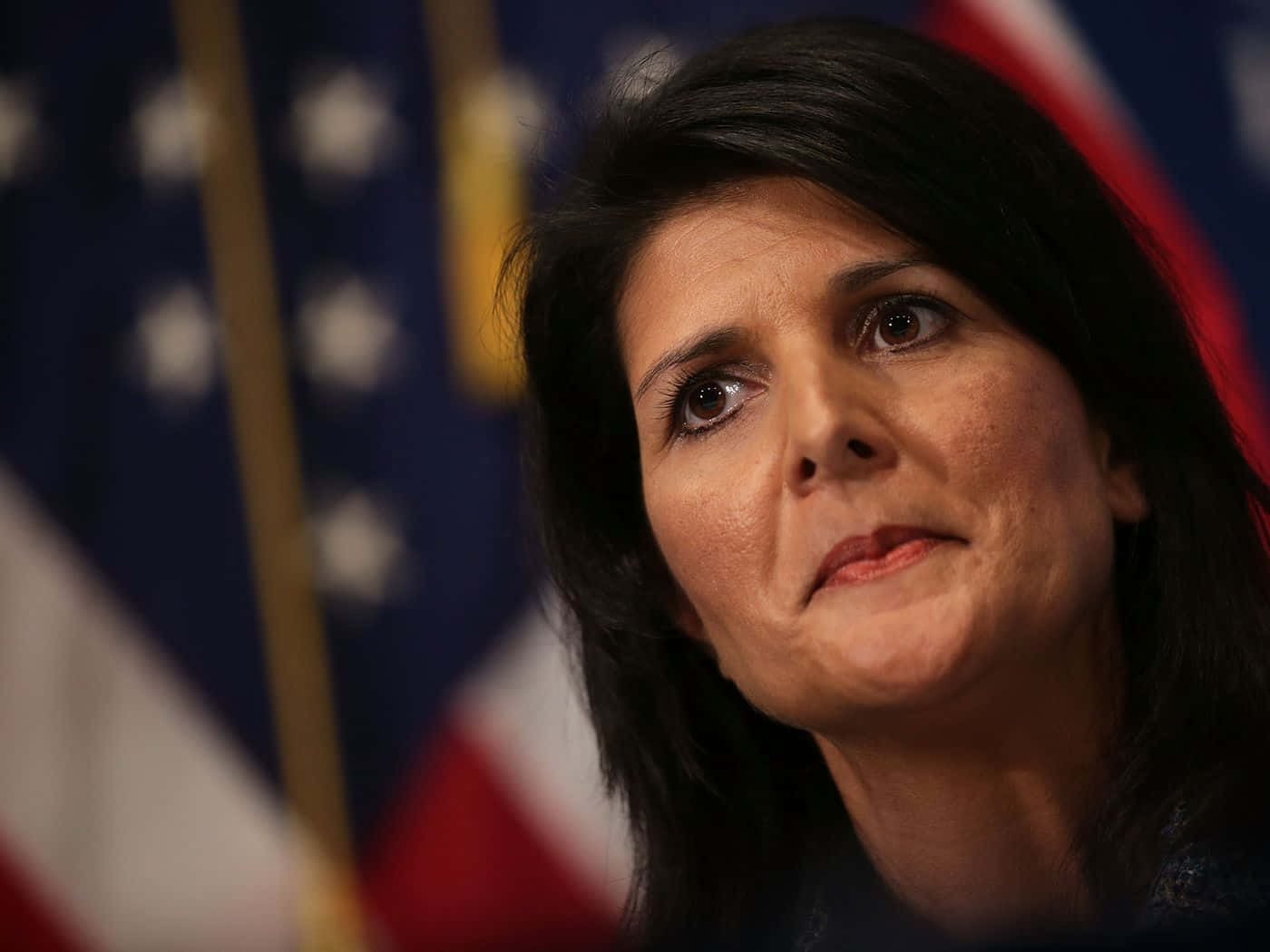 Nikki Haley In Close-up View Background