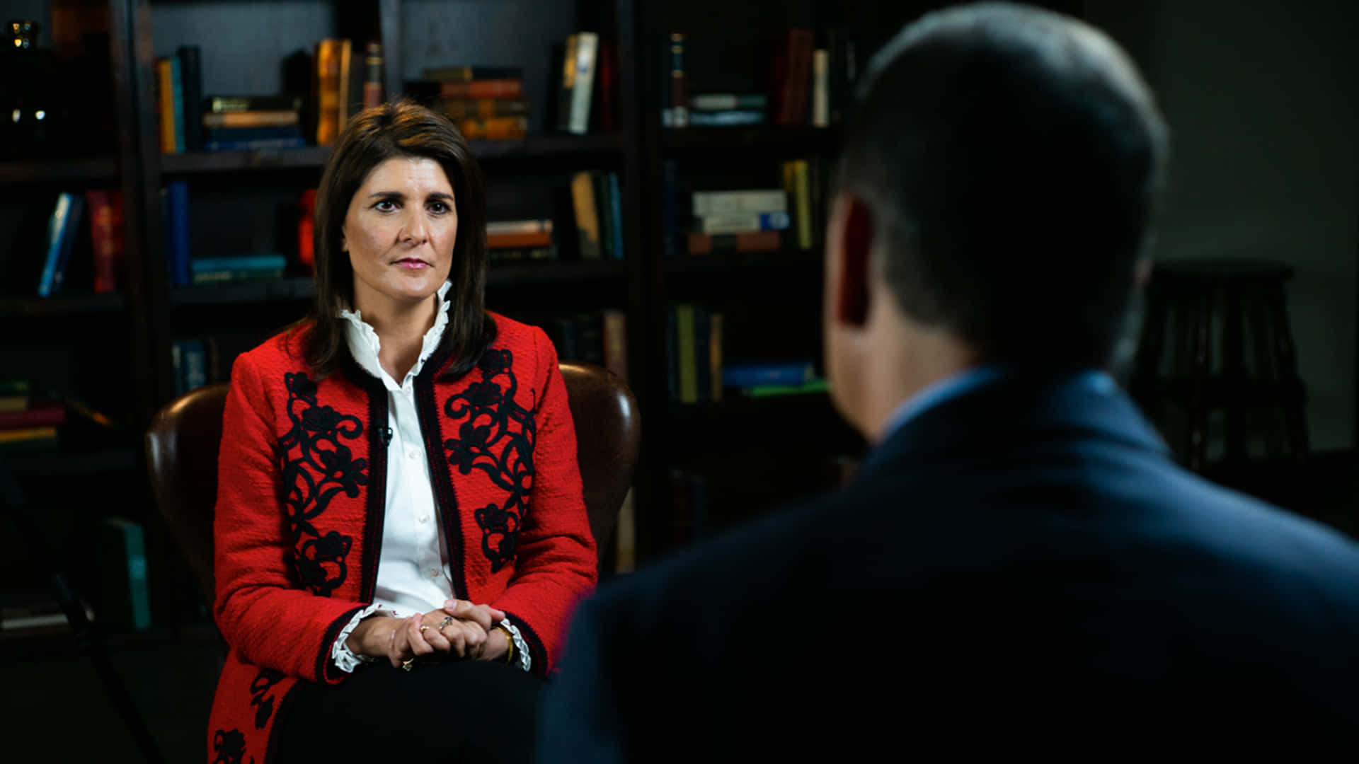 Nikki Haley Interview Background