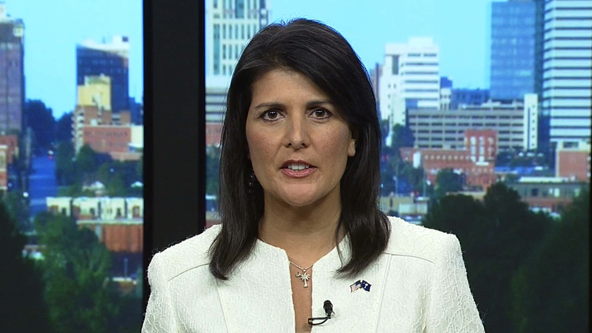 Nikki Haley Live Broadcast Background