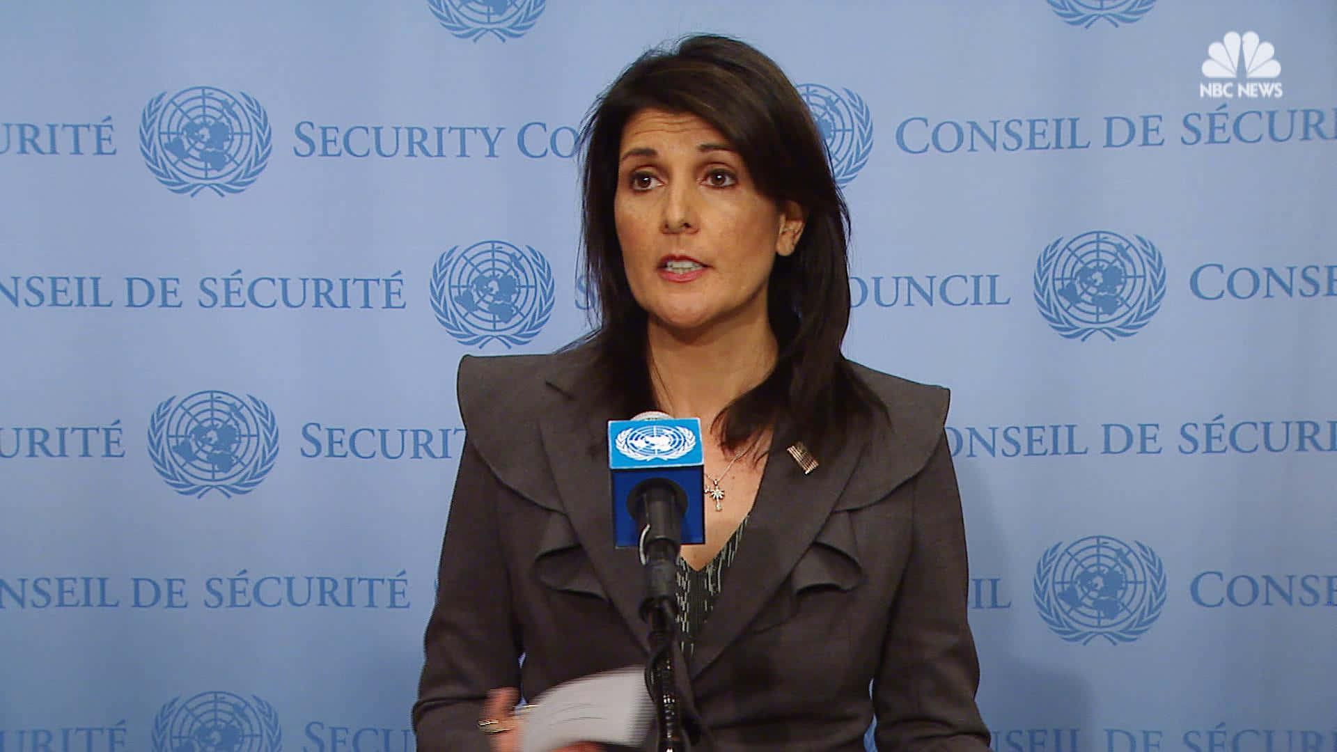 Nikki Haley Speaking To The Public Background