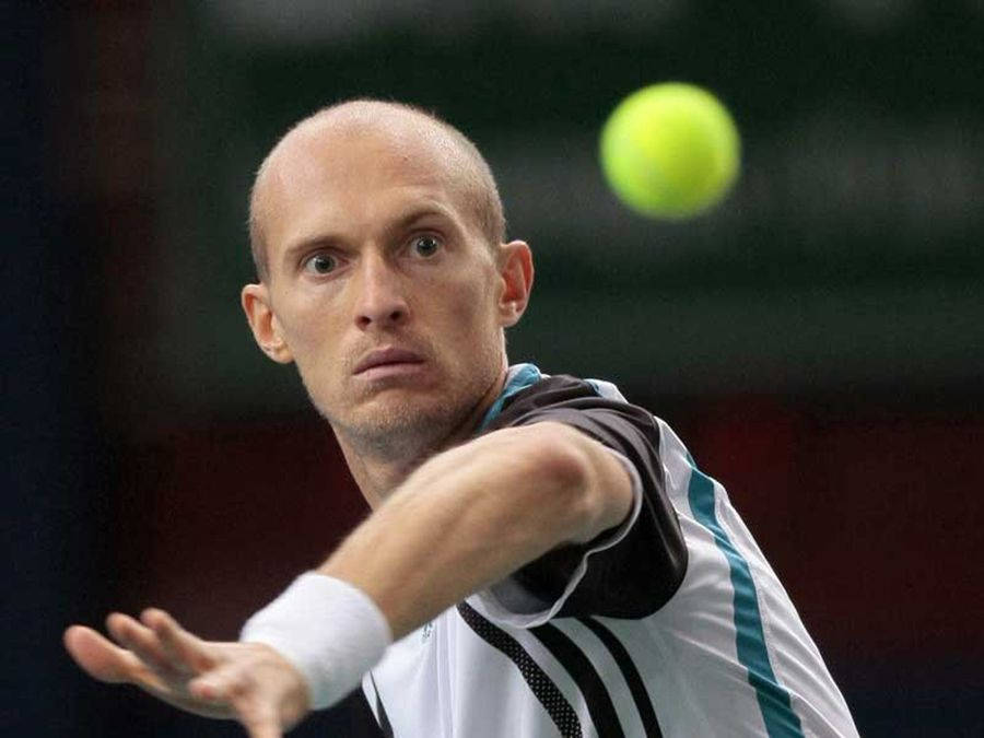 Nikolay Davydenko With Wide Eyes Background