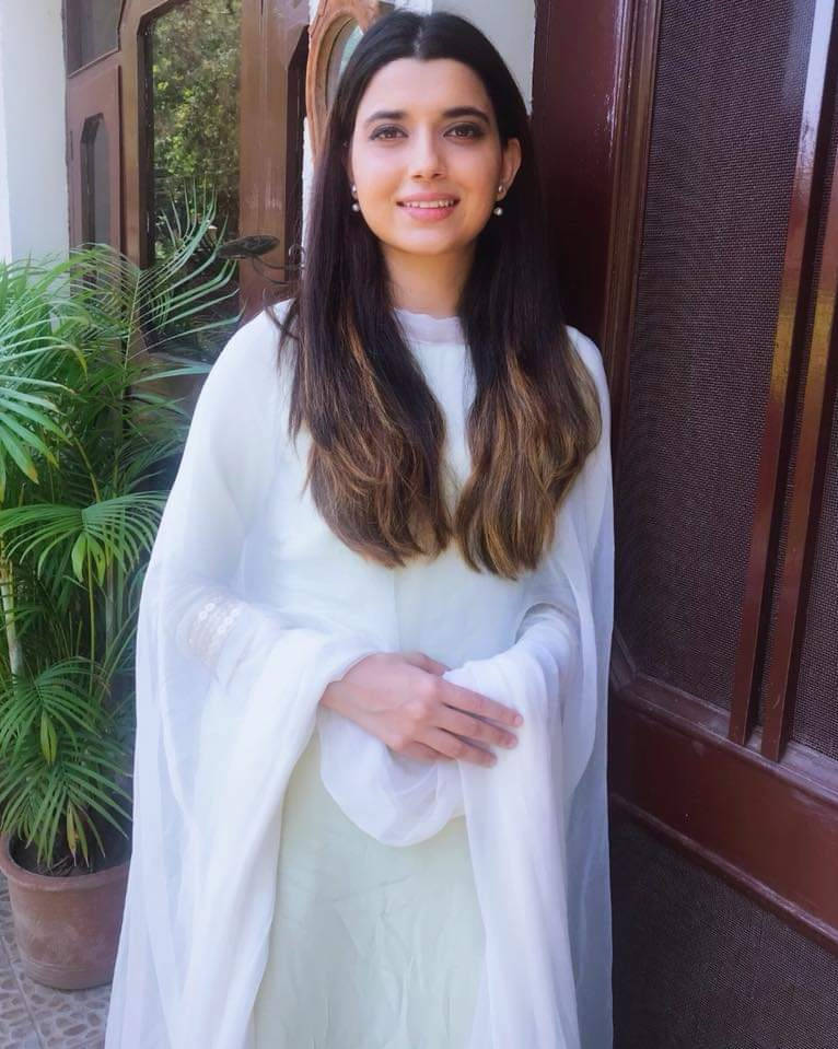 Nimrat Khaira White Dress Background