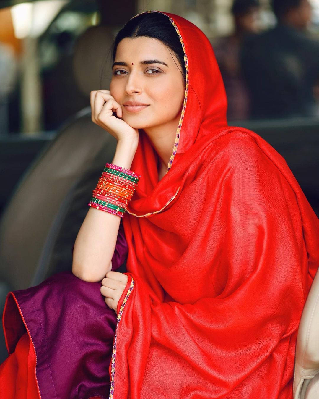 Nimrat Khaira With Bangles Background